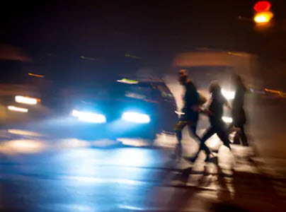 Pedestrians at Night